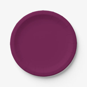 Plato De Papel Color sólido púrpura tirio