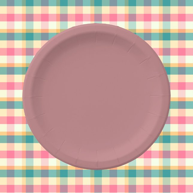 Plato De Papel Color sólido Rosa polvoriento (Subido por el creador)
