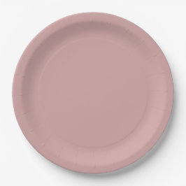 Plato De Papel Color sólido rosado rosa polvoriento moderno