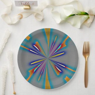 Plato De Papel Color Starburst on Grey