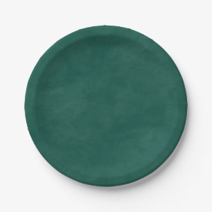 Plato De Papel Color verde esmeralda simple color de agua editabl