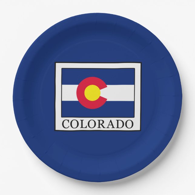 Plato De Papel Colorado (Anverso)