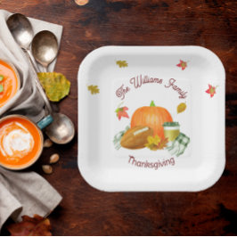 Plato De Papel Colorante de agua de lata de calabaza de fútbol de