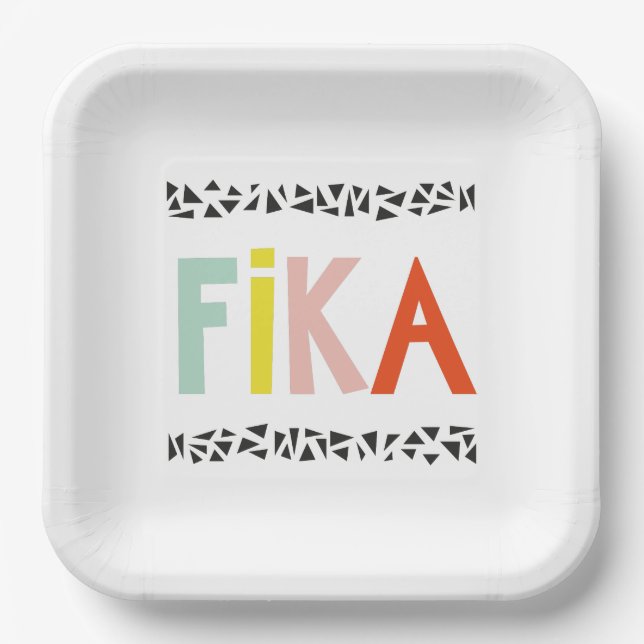 Plato De Papel Colores de Fika (Anverso)