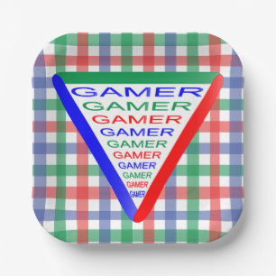Plato De Papel Colores del sistema de juegos para jugadores 3 RGB