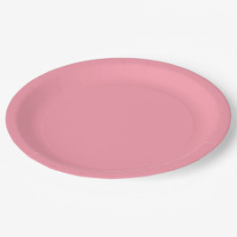 Plato De Papel Colores sólidos de rosa suave