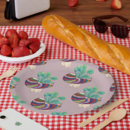 Plato De Papel Colorful Illustrated Paper Plates