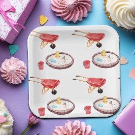 Plato De Papel Colorful Playground Birthday Party