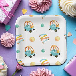 Plato De Papel Colorful Playground Birthday Party
