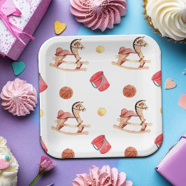 Plato De Papel Colorful Playground Birthday Party