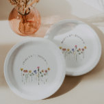 Plato De Papel Colorida fiesta de cumpleaños de Flor Silvestre<br><div class="desc">Estos coloridos platos de papel para fiestas de cumpleaños de flores silvestres son perfectos para tu fiesta de verano simple y caprichoso arcoiris. Los florales de color rosa, amarillo, naranja y dorado, brillantes y encantados, le dan a este producto el aspecto de un minimalista y elegante jardín de primavera hippie...</div>