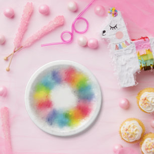 Plato De Papel Colorida moderna y elegante plantilla de moda