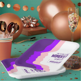 Plato De Papel Coloridas caras Día Internacional de la Mujer 8 de