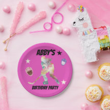 Coloridas placas de papel para jugadores de hockey