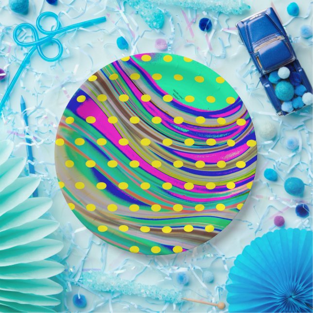 Plato De Papel Colorido (Fiesta)