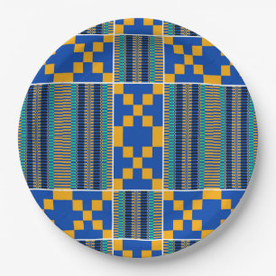 Plato De Papel Colorido africano