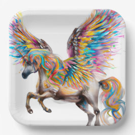 Plato De Papel Colorido Pegasus