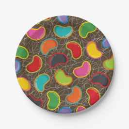 Plato De Papel Colorido retro Jellybeans pop fiesta de cumpleaños