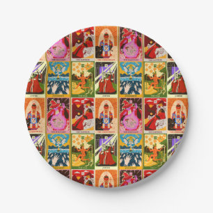 Plato De Papel Coloridos Ilustraciones de tarjetas Tarot