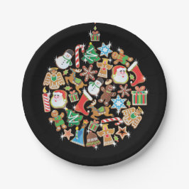 Plato De Papel Coloridos Navidades Cookie Ornament