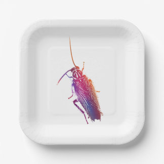 Plato De Papel Colourful cockroach plates