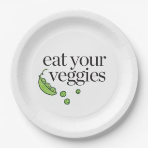 Plato De Papel Coma sus Veggies