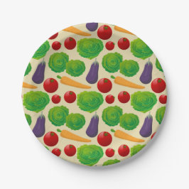 Plato De Papel Coma tus vegetales