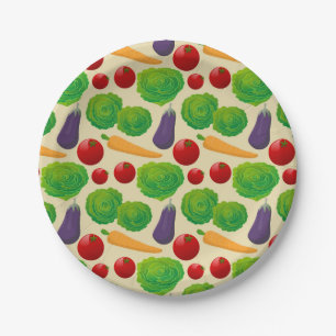 Plato De Papel Coma tus vegetales