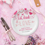 Plato De Papel "Comer, beber y amar" El día de San Valentín ducha<br><div class="desc">Celebre con estilo con esta moderna y moderna ducha de matrimonio o placas de papel boda. Este diseño es fácil de personalizar con la redacción de su evento especial y sus invitados estarán encantados cuando vean estos fabulosos platos. Se pueden encontrar elementos coincidentes en la colección.</div>