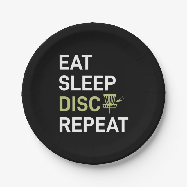 Plato De Papel Comer disco de suspensión de golf Repetir (Anverso)