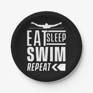Plato De Papel Comer Sleep Swift Repetir