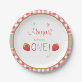 Plato De Papel Comida campestre del verano de las placas de papel