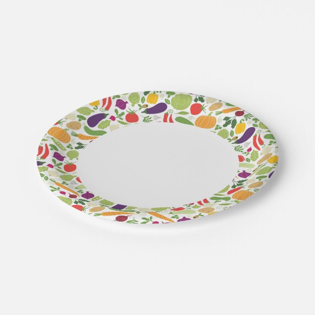Plato De Papel Comida de fondo blanco (Angular)