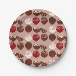 Plato De Papel Comida de la bomba de chocolate caliente