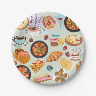 Plato De Papel Comida francesa