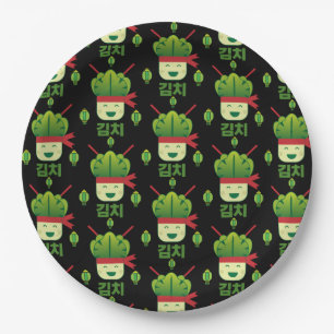 Plato De Papel Comida kimchi asiática