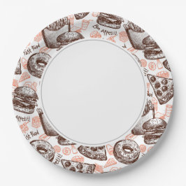 Plato De Papel Comida rápida