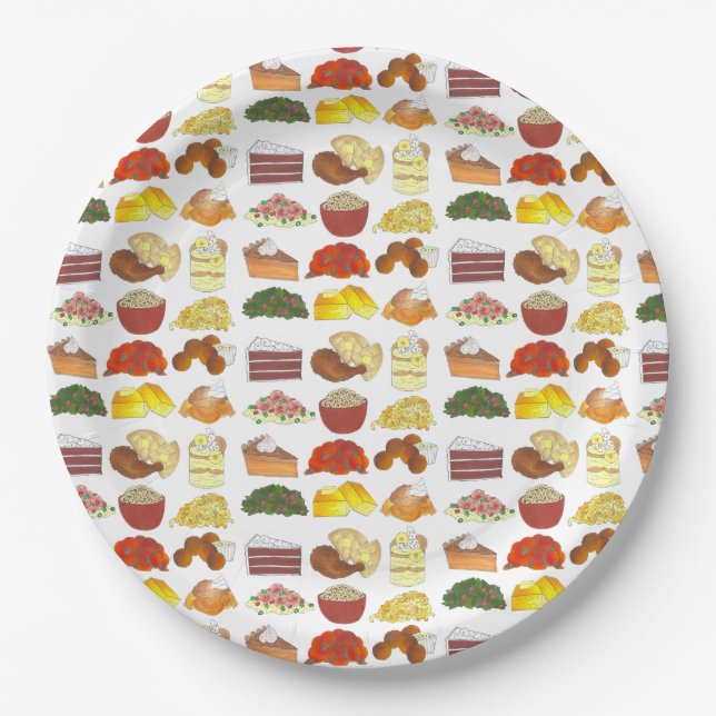 Plato De Papel Comida Soul Favoritos Cocina Del Sur (Anverso)