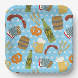 Plato De Papel Comida y bebida Oktoberfest