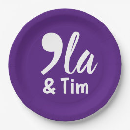 Plato De Papel Comma Kamala y Tim 2024