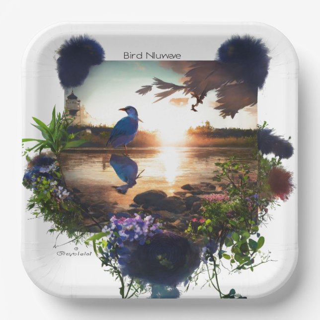 Plato De Papel "Comodidad Desechable: Explorando el Medio Ambient (Anverso)