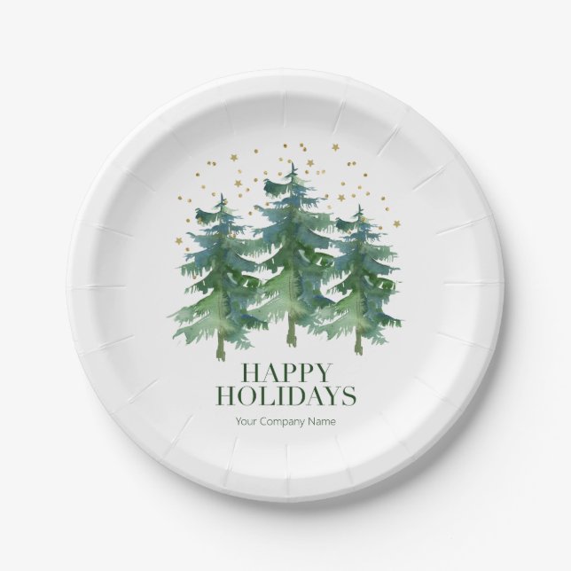 Plato De Papel Compañía Bosque Invernal (Anverso)