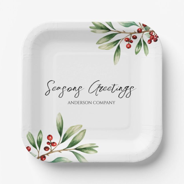 Plato De Papel Company Holiday Party  (Anverso)