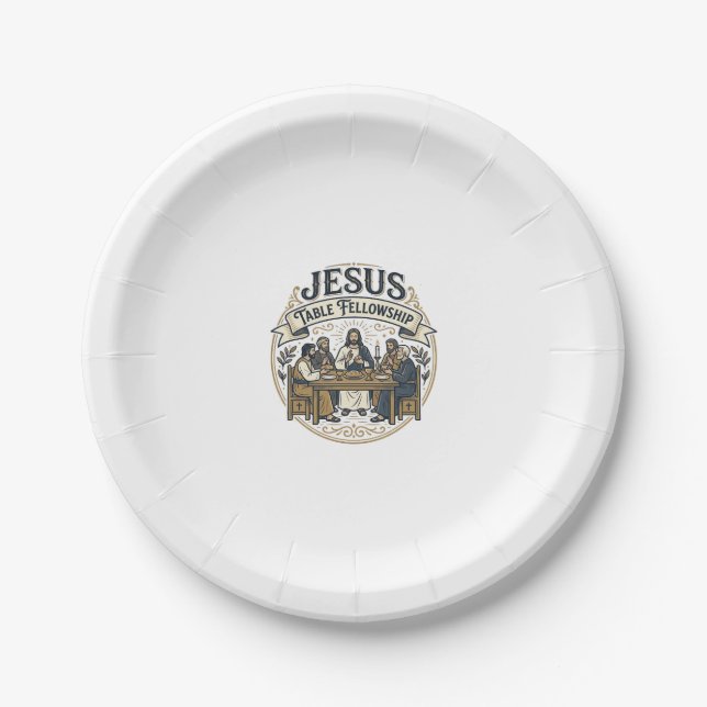 Plato De Papel Compartir mesa con Jesús Compartir mesa con Jesús  (Anverso)