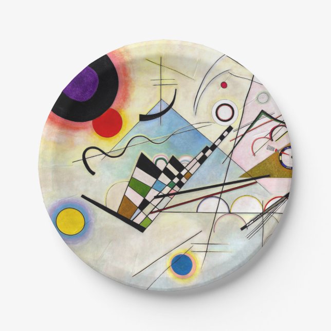 Plato De Papel Composición 8 de Kandinsky (Anverso)