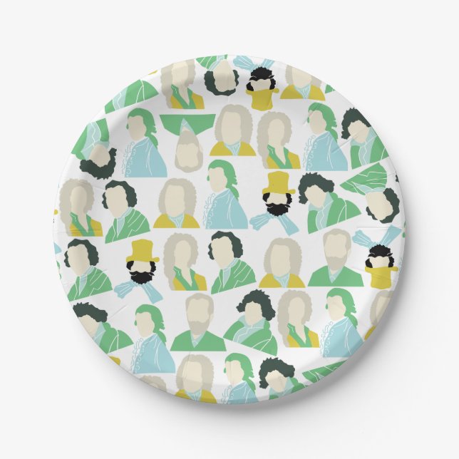 Plato De Papel Compositores famosos planchas de papel (Anverso)