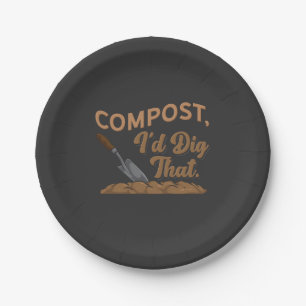 Plato De Papel Compost de jardinería