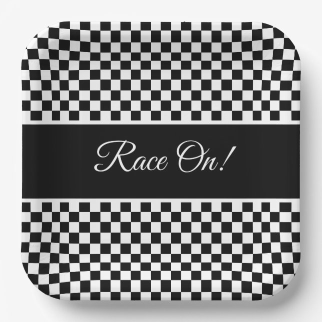 Plato De Papel Comprobación en blanco y negro (Anverso)