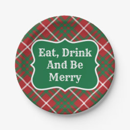 Plato De Papel Comprobación roja y verde