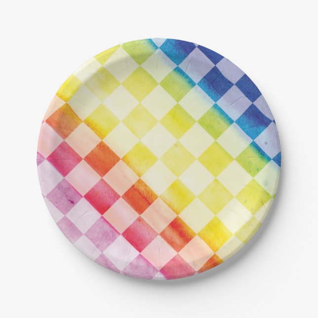 Plato De Papel Comprobadores de arcoiris - Placas de papel (Anverso)